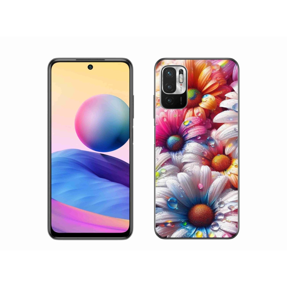 Gél borítás mmCase a Xiaomi Poco M3 Pro/5G számára - színes margaréták