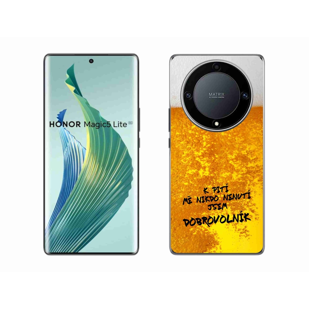 Gél borítás mmCase a Honor Magic 5 Lite 5G számára - sör motívum 4