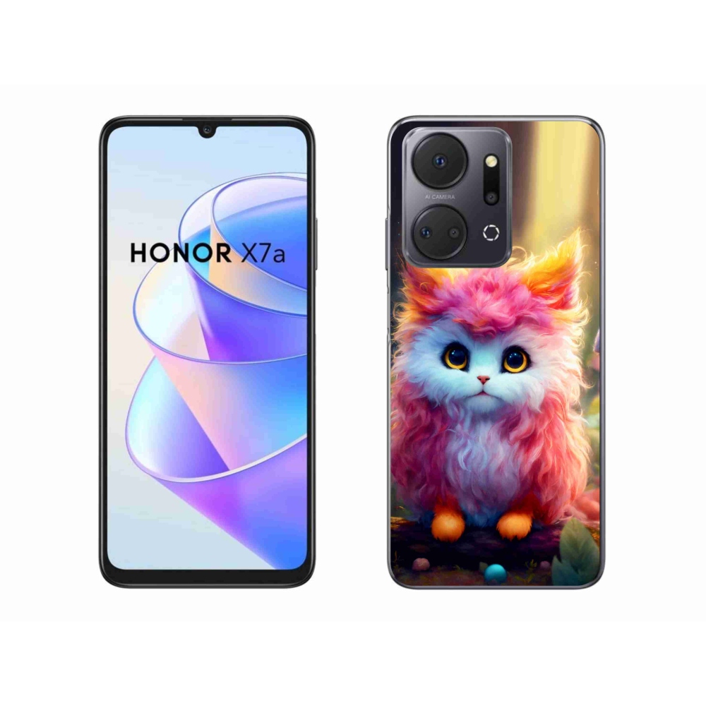 Gél borító mmCase a Honor X7a számára - aranyos cica 5