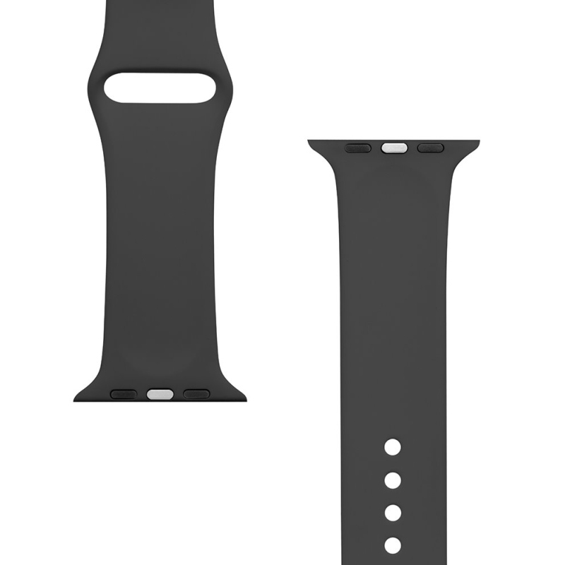 Tactical 488 Szilikon szíj Apple Watch 1/2/3/4/4/5/6/7/8/9/SE 42/44/45mm-es órához Fekete