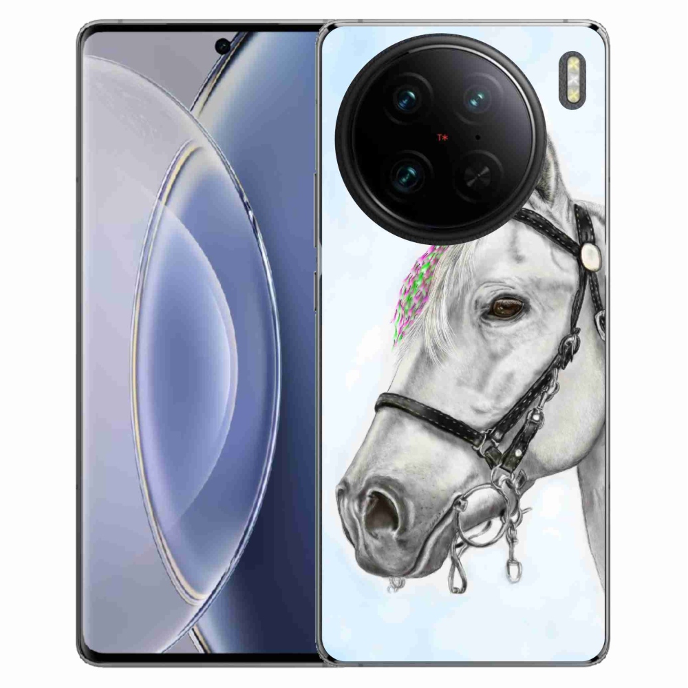 Zselés borítás mmCase a Vivo X90 Pro-hoz - fehér ló 1