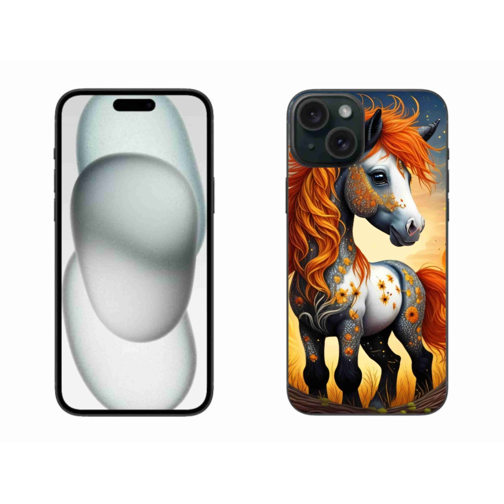 Zselés borítás mmCase iPhone 15 Plus készülékhez - színes póni