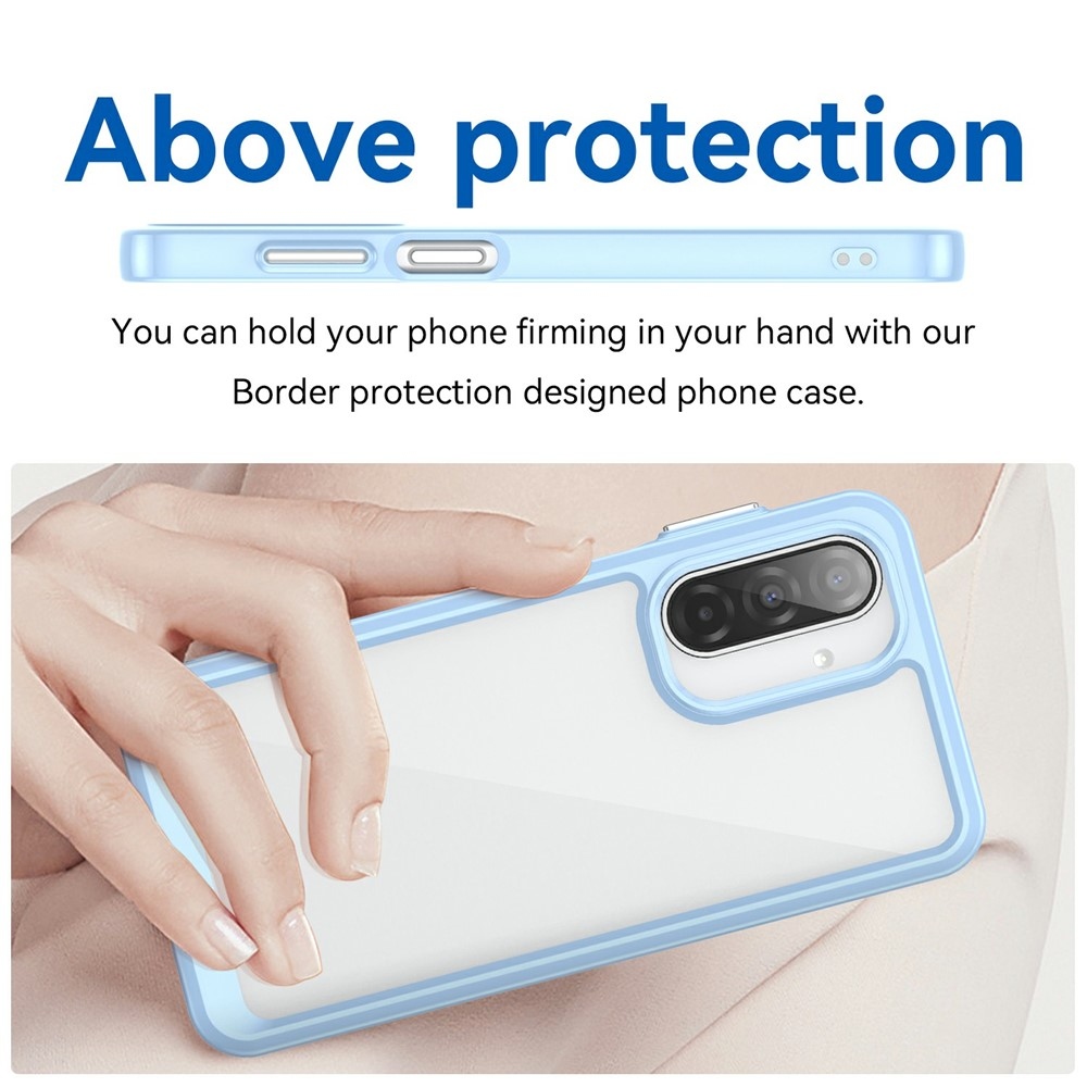 Gél tok kemény hátlappal Samsung Galaxy A17 5G készülékhez - kék