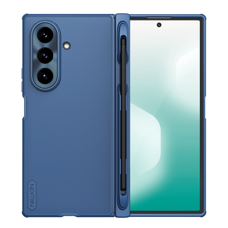 Nillkin Super Frosted FOLD mágneses tolltartó hátsó borító Samsung Galaxy Z Fold 7 kék