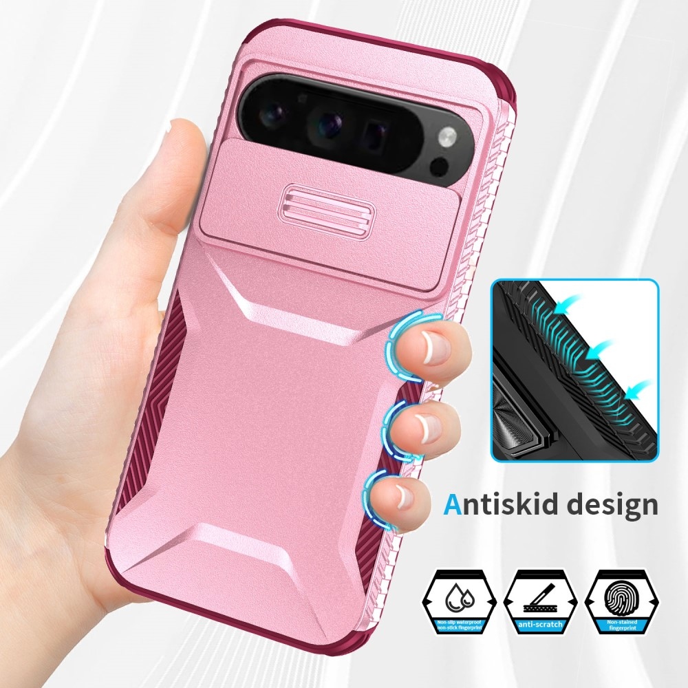 Fedél ellenálló borítás a Google Pixel 9 Pro XL-hez - rózsaszín/rózsaszín