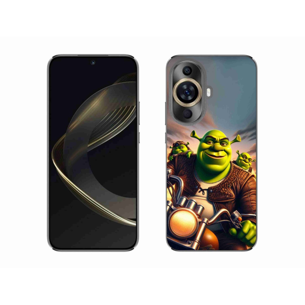 Gél borítás mmCase a Huawei Nova 11-hez - Shrek egy motorkerékpáron
