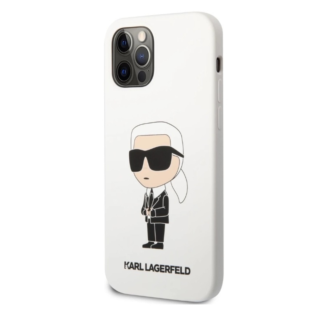 Karl Lagerfeld Liquid Silicone Ikonik NFT borító iPhone 12/12 Pro fehér