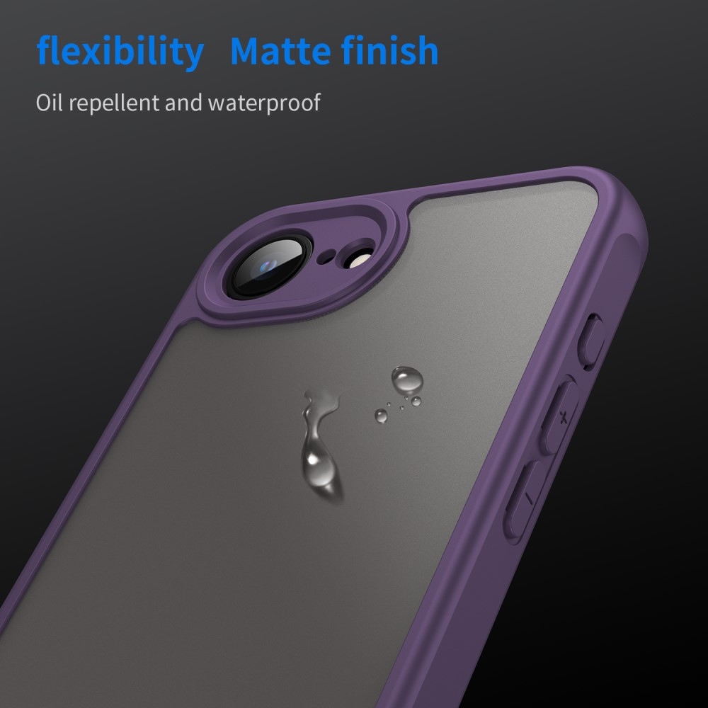 Gél tok fix hátlappal iPhone 16e készülékhez - lila