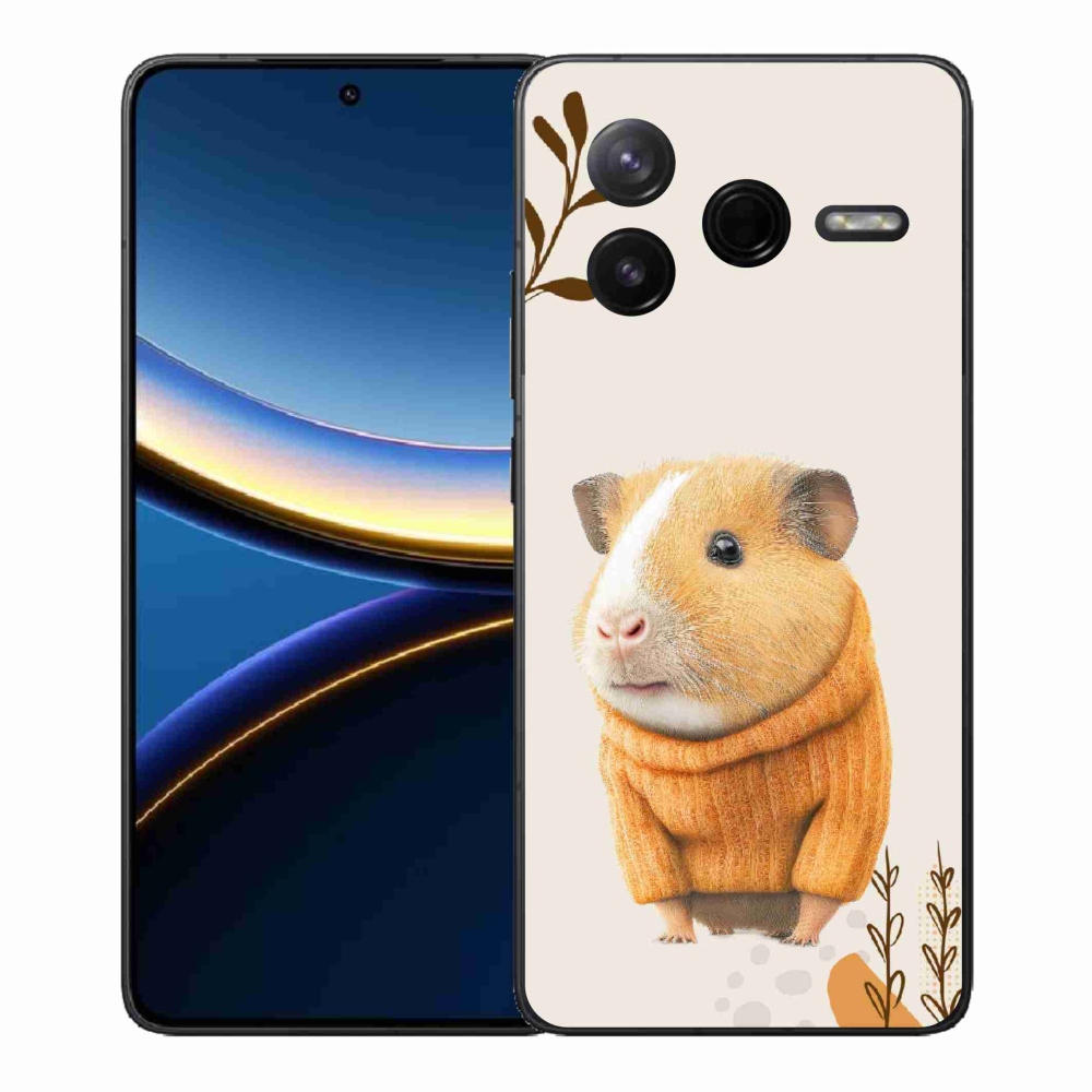 Gél borítás mmCase a Xiaomi Poco F7 Pro számára - tengerimalac pulóverben