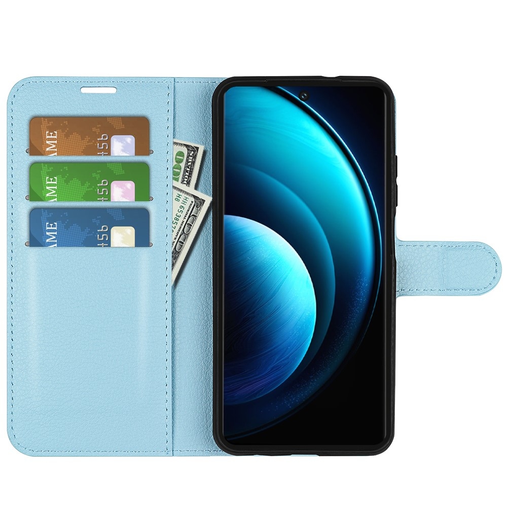 Litchi könyv tok a Vivo X100 Pro 5G készülékhez - kék