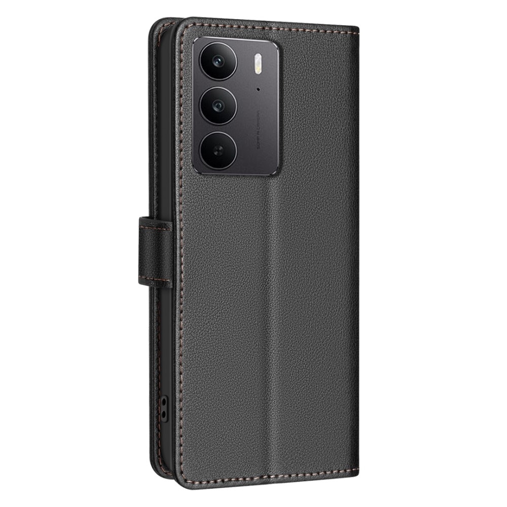 BINFEN könyvtáska a Realme C75 készülékhez - fekete