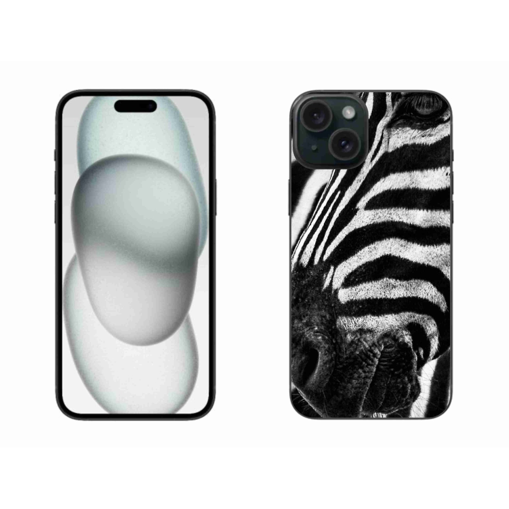Gél védőhuzat mmCase iPhone 15 Plus készülékhez - zebra