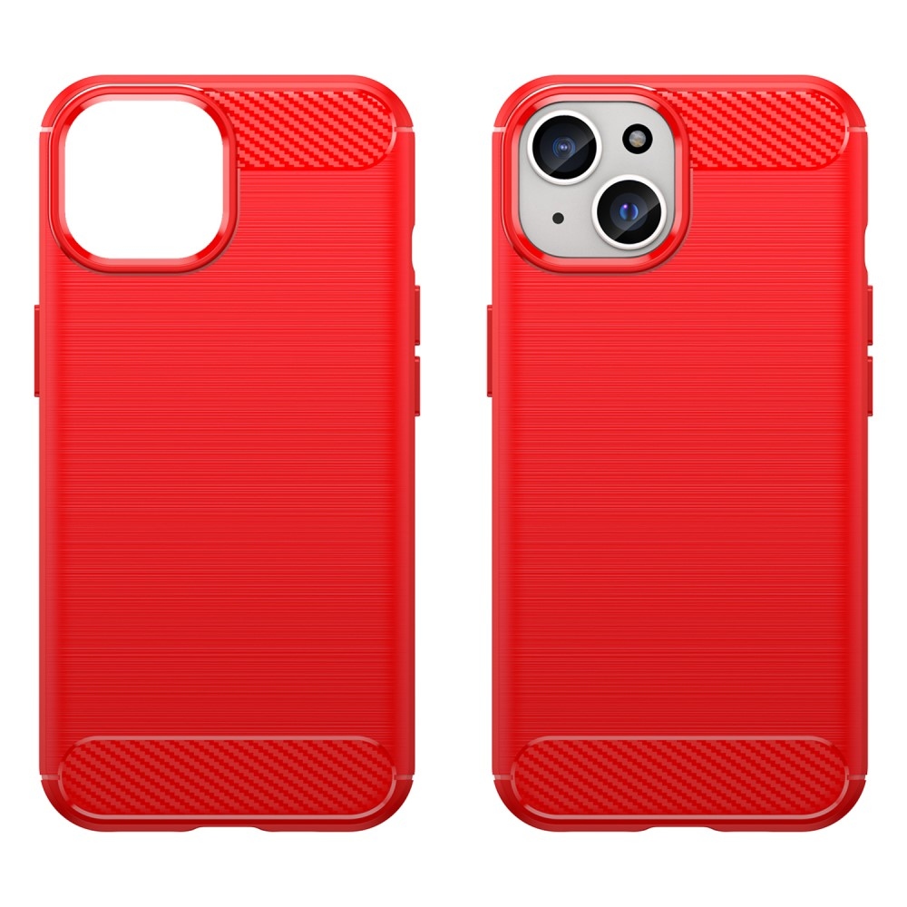 Szénálló zselés tok iPhone 15 Plus készülékhez - piros