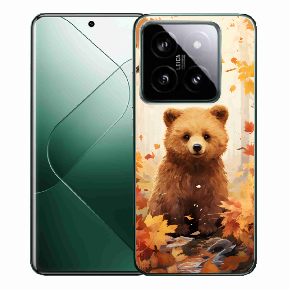 Gél borítás mmCase a Xiaomi 14 Pro számára - medve az erdőben