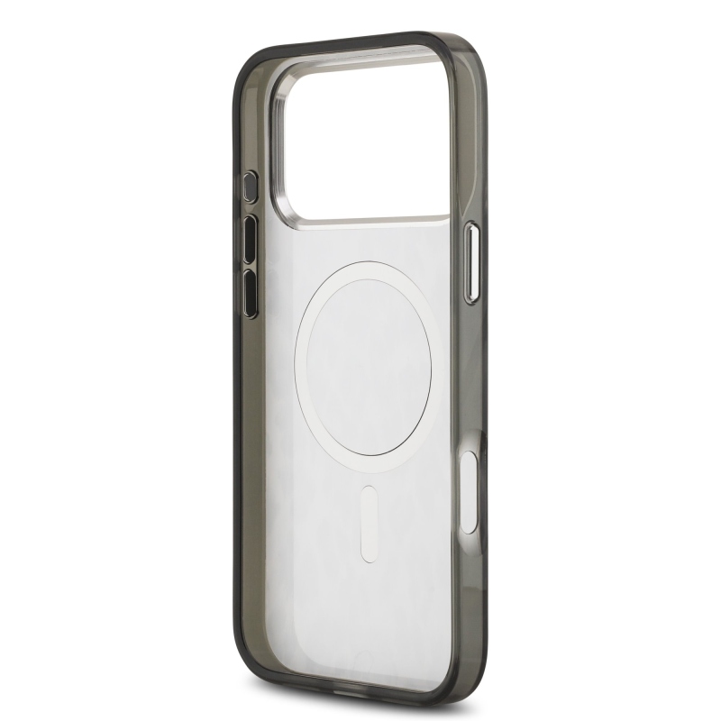 Karl Lagerfeld IML Leopard MagSafe hátlap iPhone 17 Pro Max készülékhez, szürke