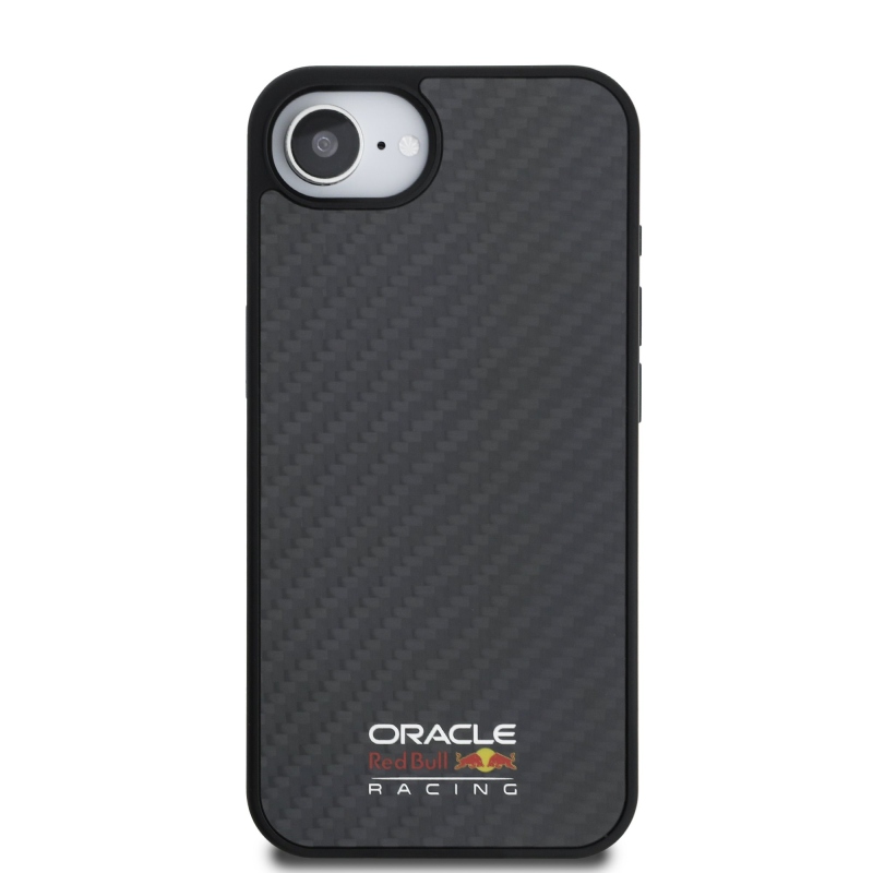 Red Bull Carbon fényes logóval ellátott MagSafe hátlap iPhone 16e készülékhez Fekete