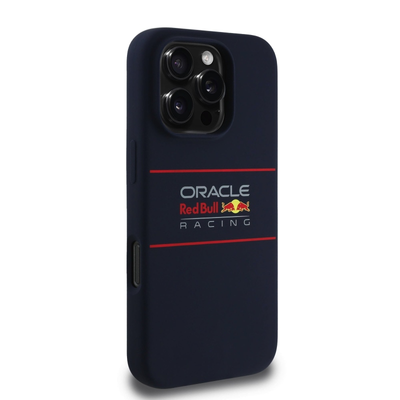 Red Bull szilikon vízszintes logóval ellátott MagSafe hátlap iPhone 16 Pro tengerészgyalogsághoz