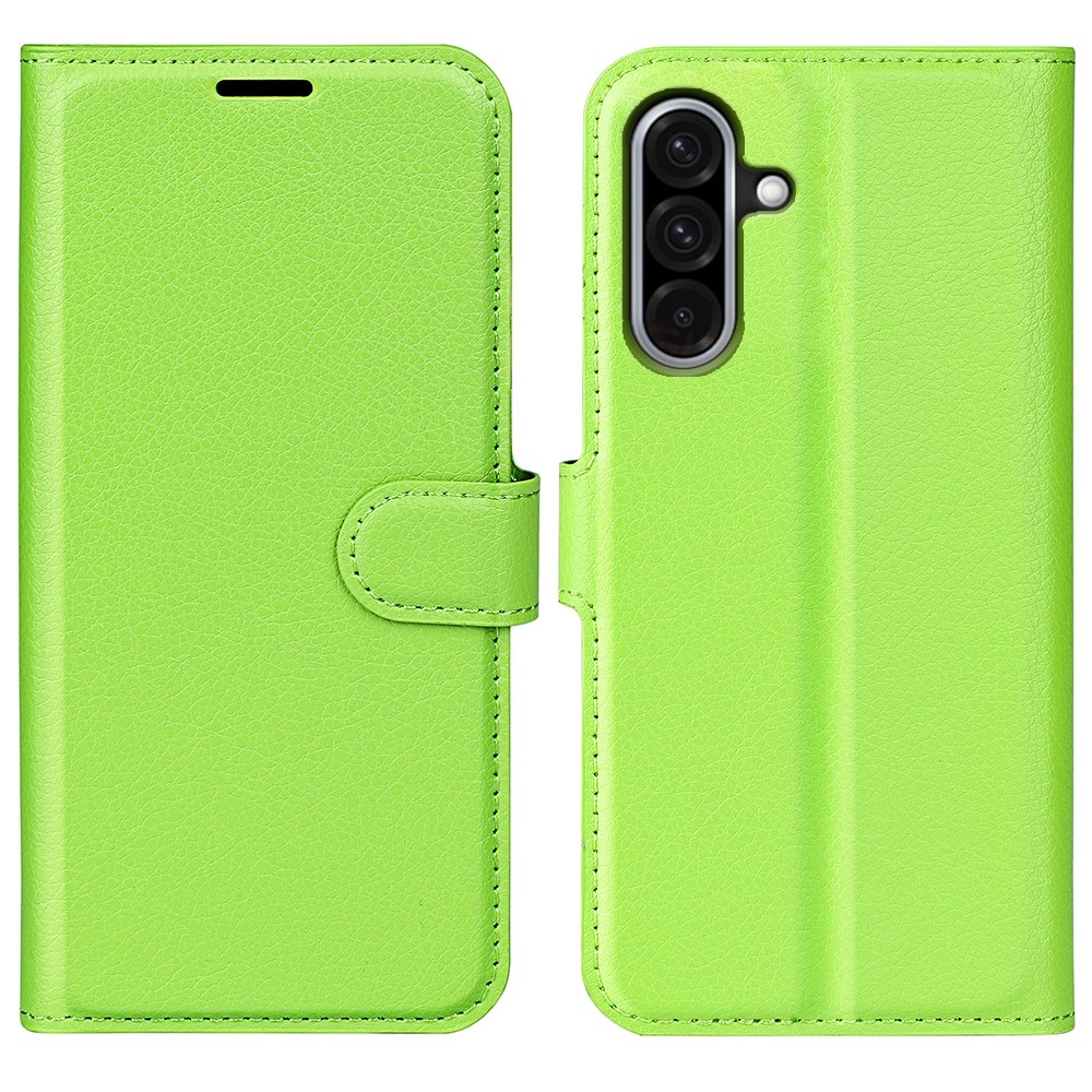 Litchi könyv tok Samsung Galaxy A36 5G - zöld