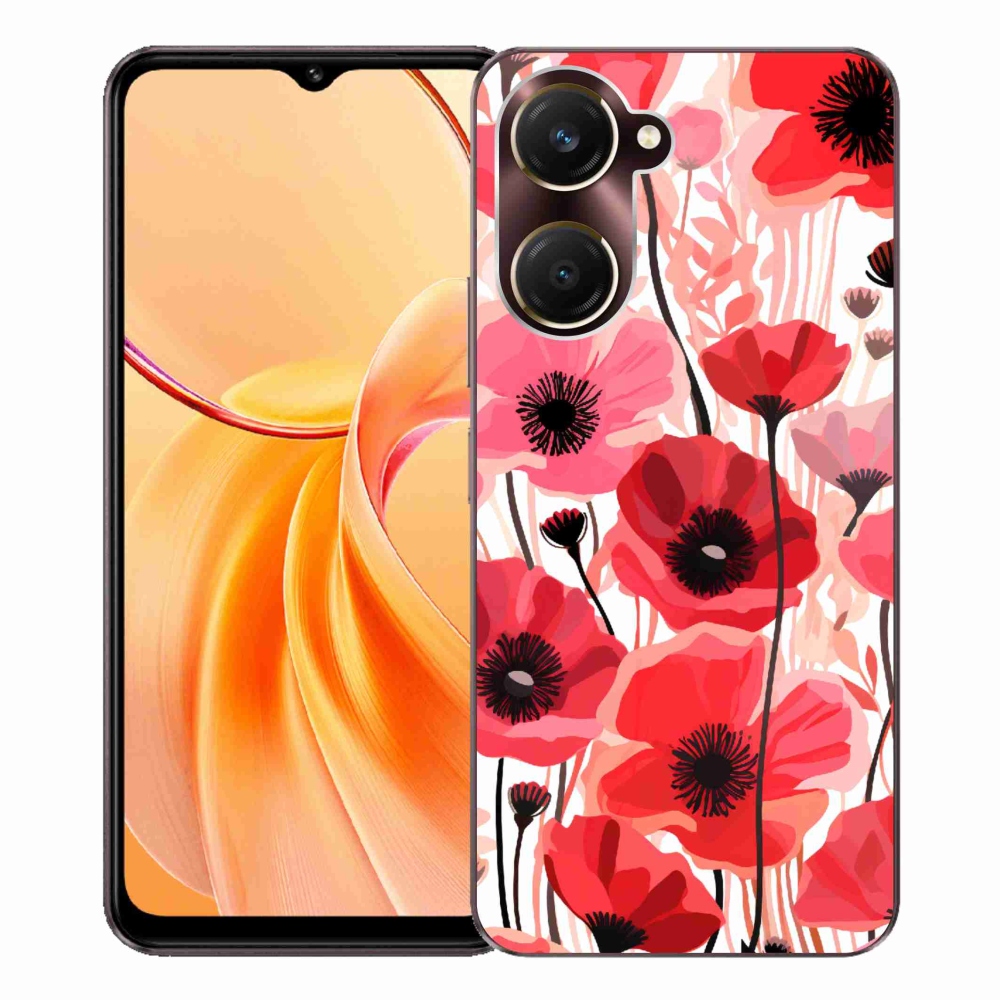 Zselés borítás mmCase a Vivo Y28s 5G készülékhez - mákos 1