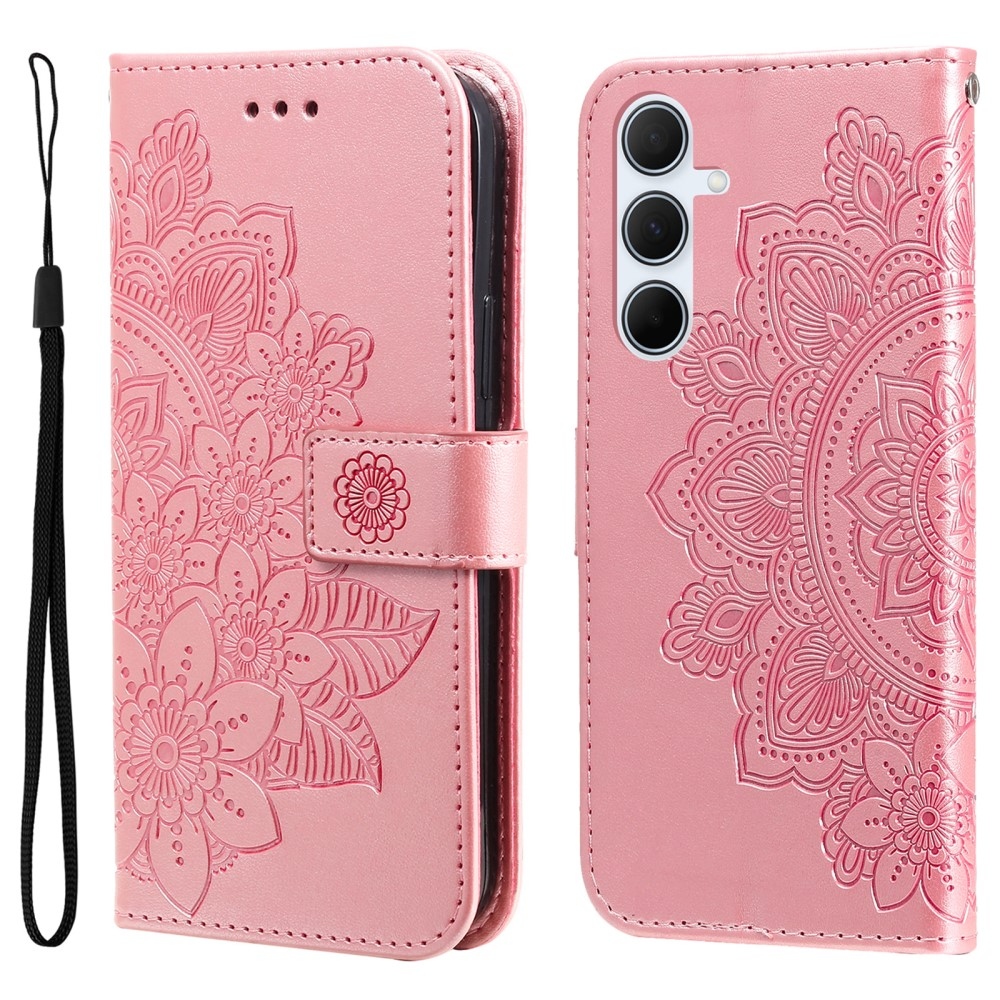 Mandala könyvtáska Samsung Galaxy A36 5G/A56 5G - rózsaszínű