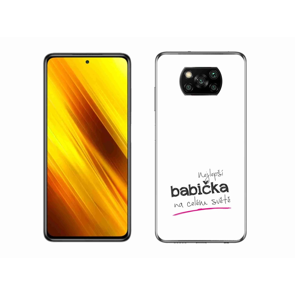 Gél borító mmCase a Xiaomi Poco X3 Pro - legjobb nagymama 4 fehér háttérrel