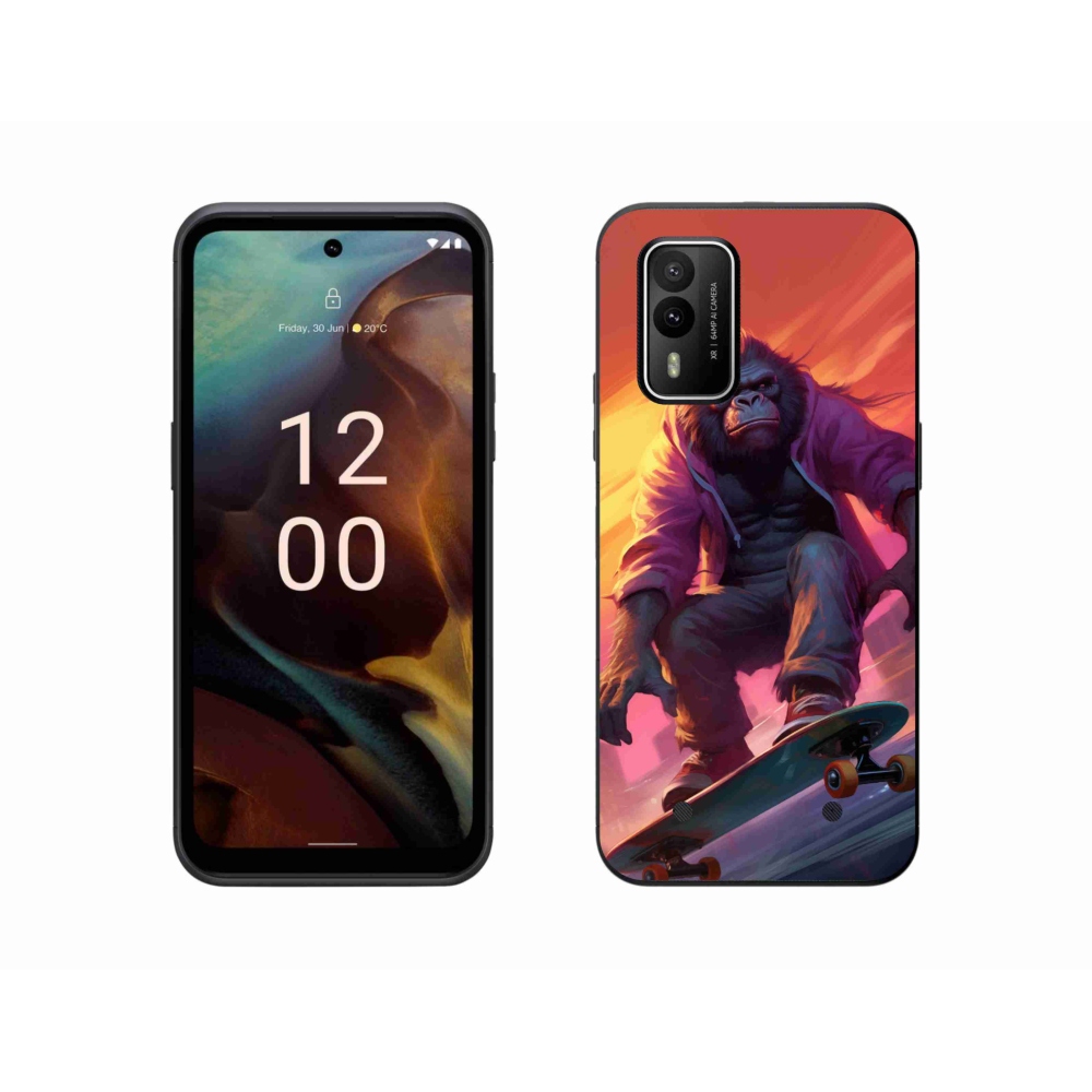 Zselés borítás mmCase a Nokia XR21 készülékhez - gorilla a gördeszkán