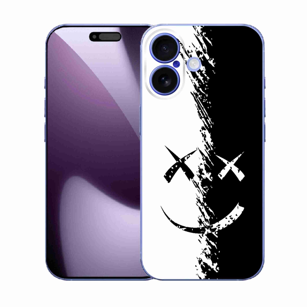 Zselés borítás mmCase iPhone 17 készülékhez - fekete-fehér mosolygó