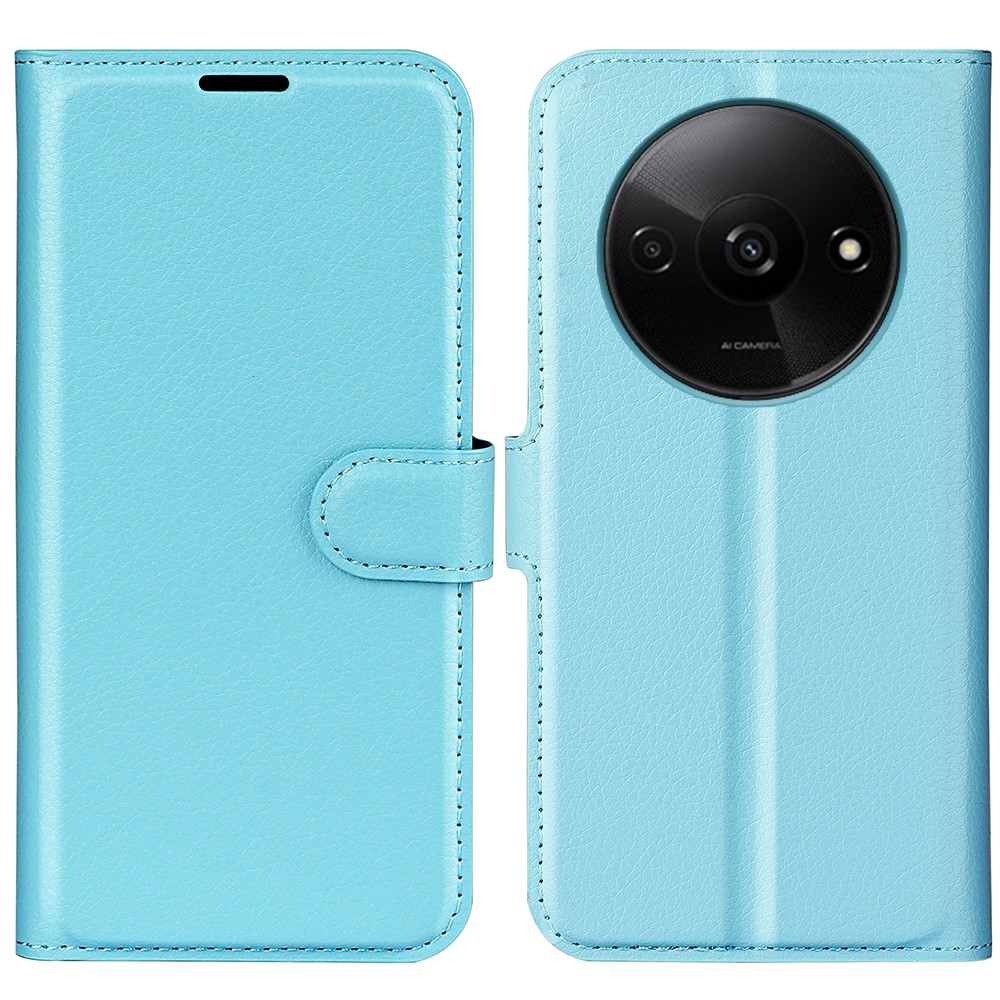 Litchi könyv tok Xiaomi Redmi A3-hoz - kék