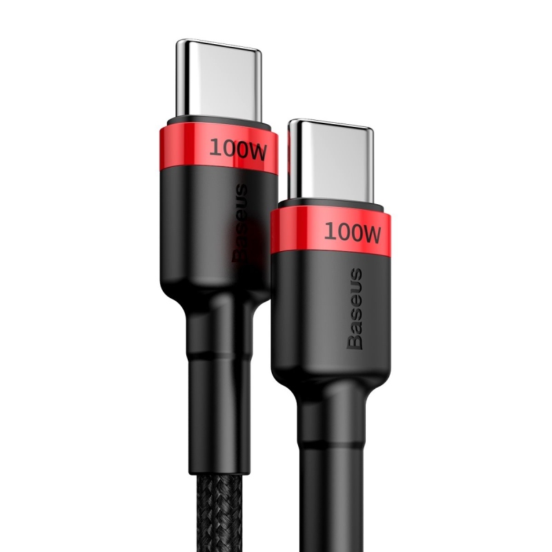 Baseus Cafule Flash töltő adat kábel USB-C - USB-C 100W 2m Piros/fekete