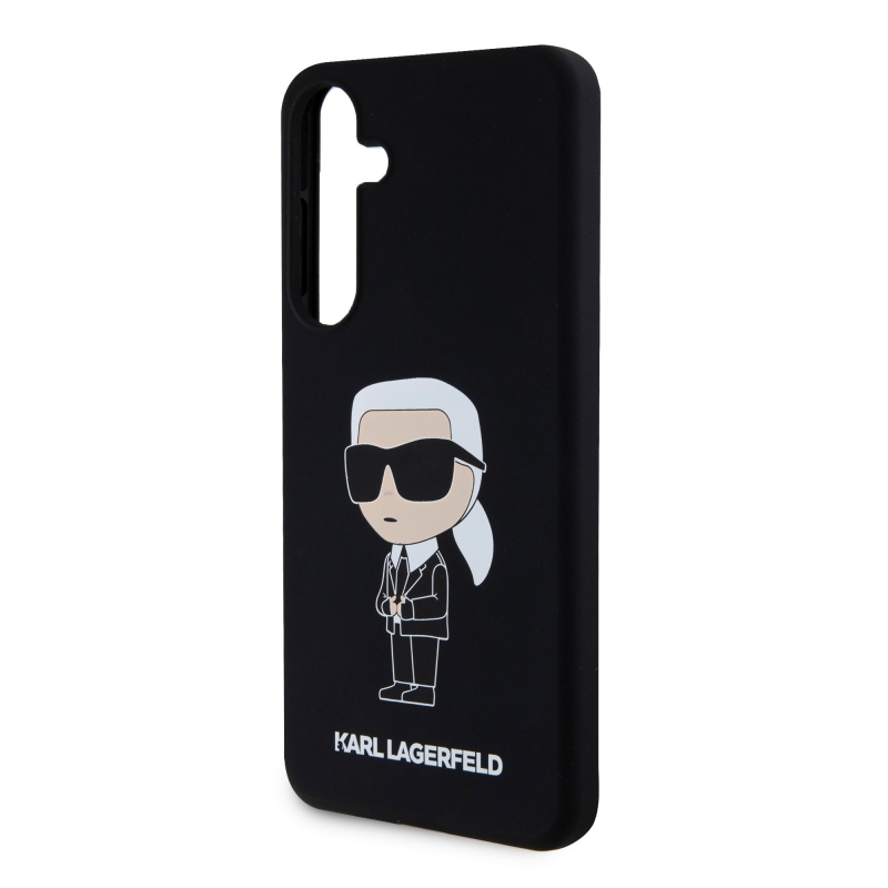 Karl Lagerfeld Folyékony szilikon Ikonik NFT hátlap Samsung Galaxy S24+ fekete