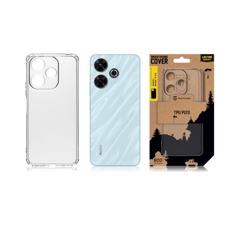 Taktikai TPU Plyo Cover for Xiaomi Redmi 13 4G átlátszó