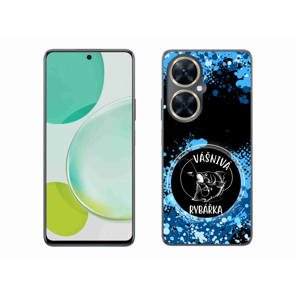 Gél borító mmCase a Huawei Nova 11i készülékhez - szenvedélyes halásznő fekete háttérrel