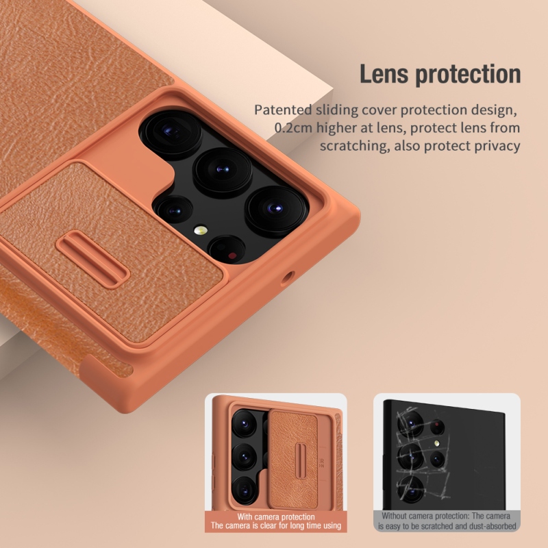 Nillkin Qin Book PRO tok Samsung Galaxy S23 Ultra fekete