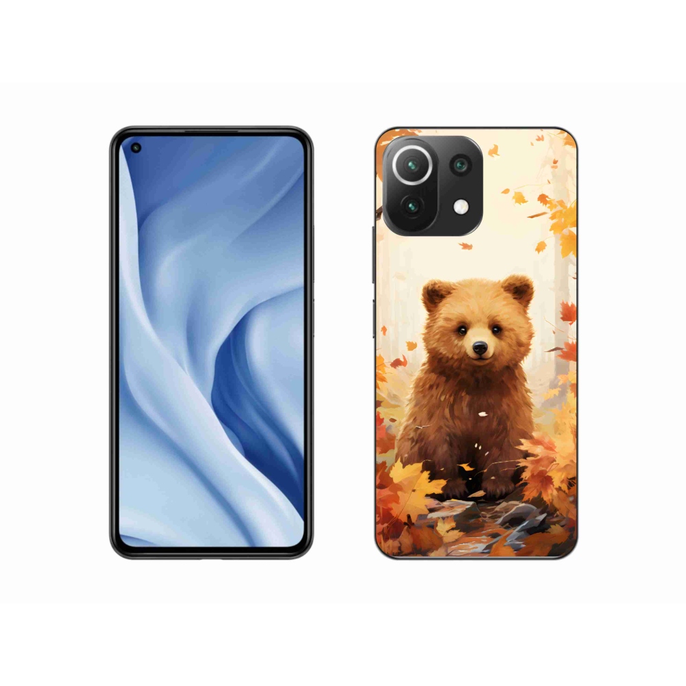 Gél borítás mmCase a Xiaomi Mi 11 Lite 4G/5G-hez - medve az erdőben