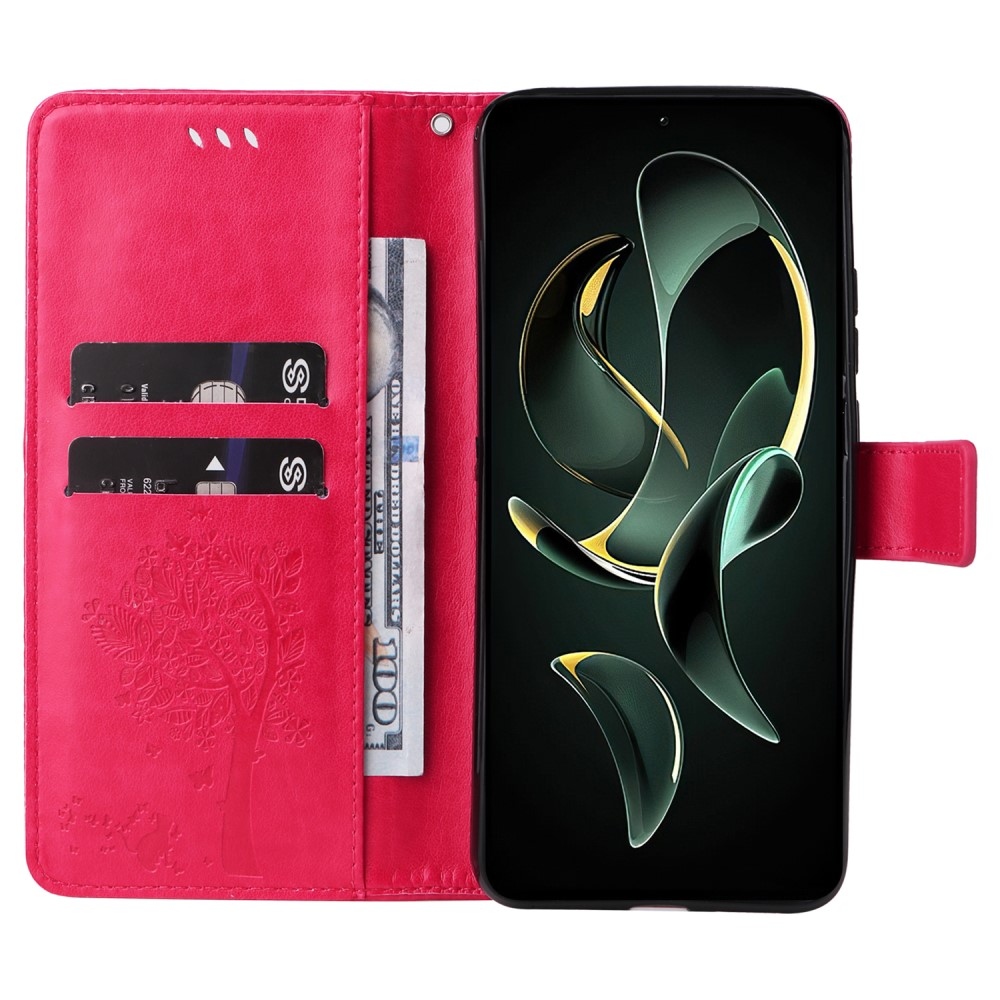 Fa könyv tok Xiaomi 13T/13T Pro - rózsa