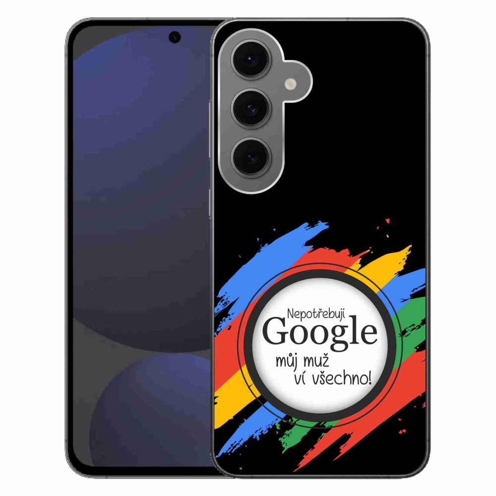Gél borítás mmCase Samsung Galaxy S24 FE - az ember mindent tud fekete háttérrel