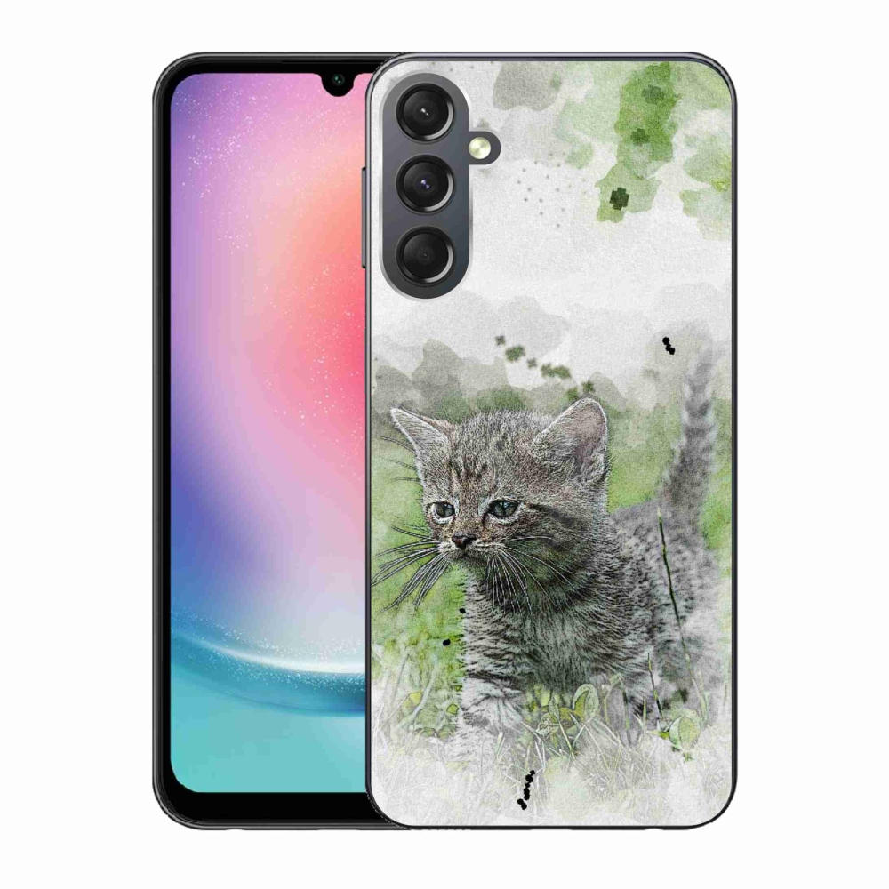 Gél borítás mmCase Samsung Galaxy A24 készülékhez - aranyos cica 1