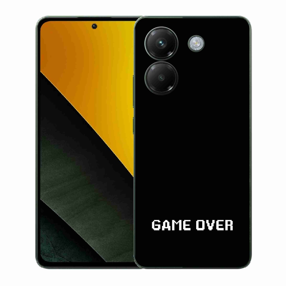 Gél borító mmCase a Xiaomi Poco M7 Pro 5G számára - játék fekete háttérrel