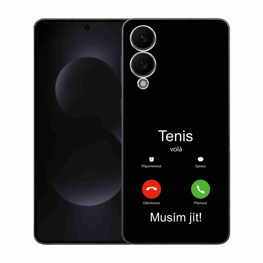 Gél borítás mmCase Samsung Galaxy S25 Edge - tenisz hívások fekete háttérrel