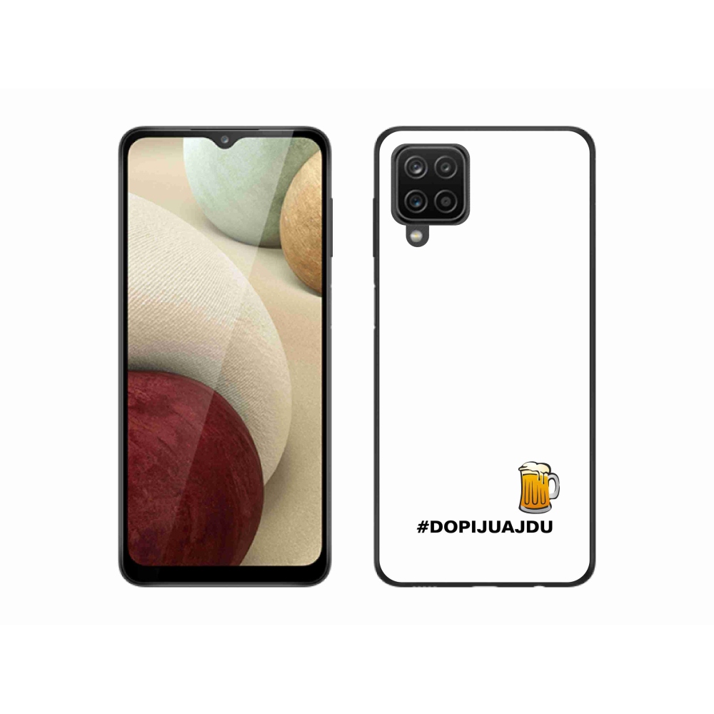 Gél borító mmCase Samsung Galaxy M12 - sör motívum 1 fehér háttérrel