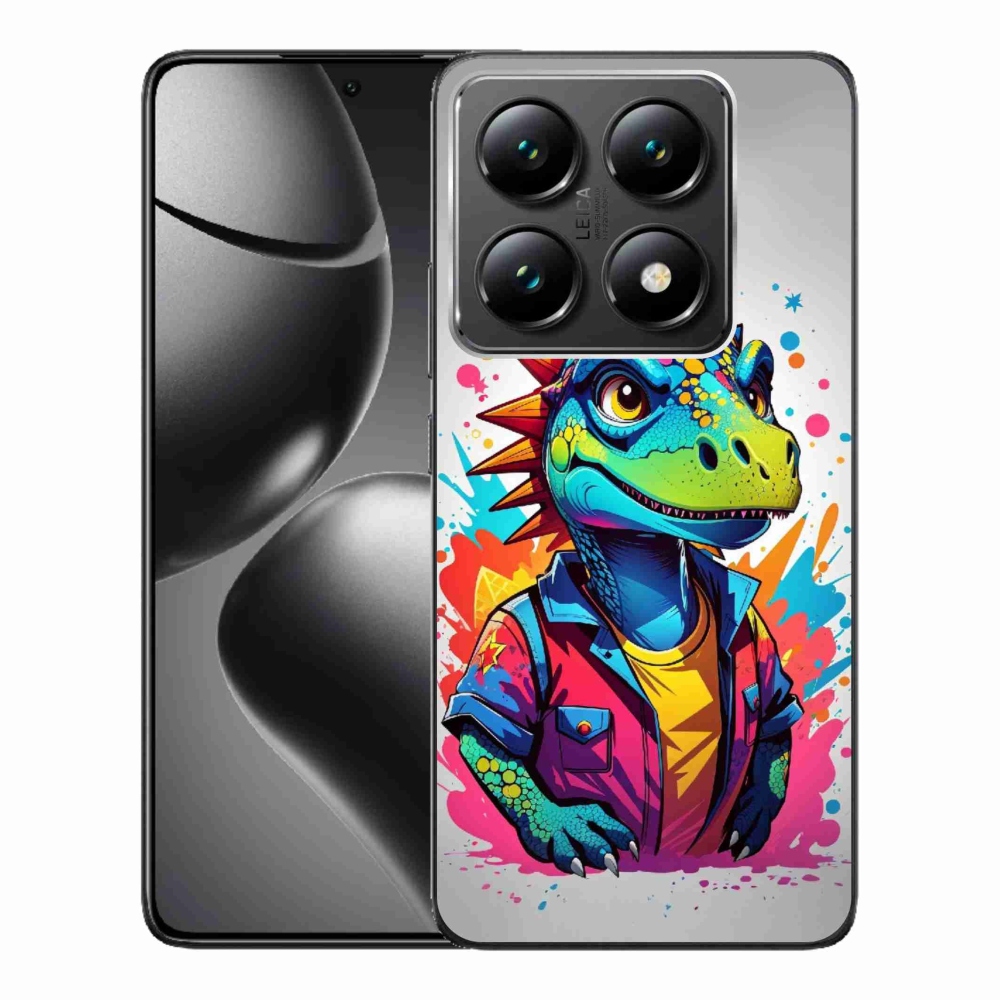 Gél borítás mmCase a Xiaomi 14T Pro számára - színes dinoszaurusz