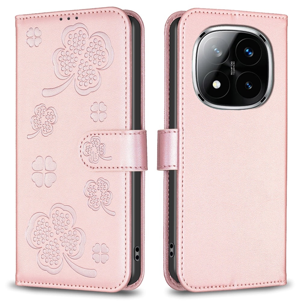 Clover könyv tok Xiaomi Redmi Note 14 Pro - rózsaszínű