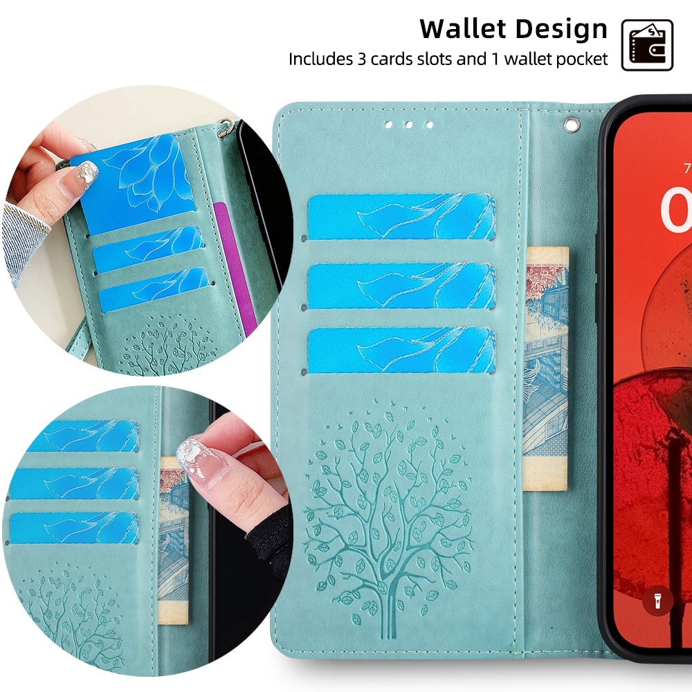 Fa könyvtáska a Huawei Pura 70 Pro-hoz - teal színű