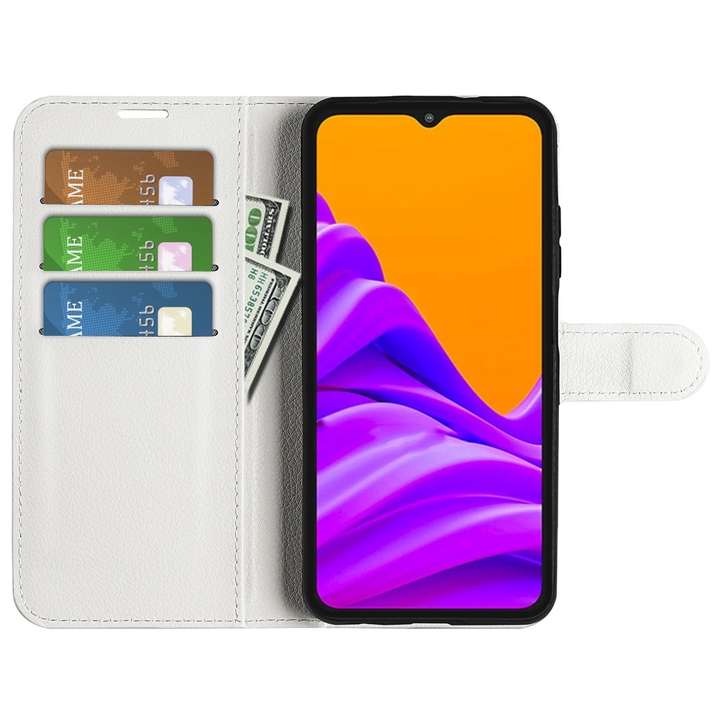 Litchi könyv tok Samsung Galaxy Xcover 7 Pro készülékhez - fehér