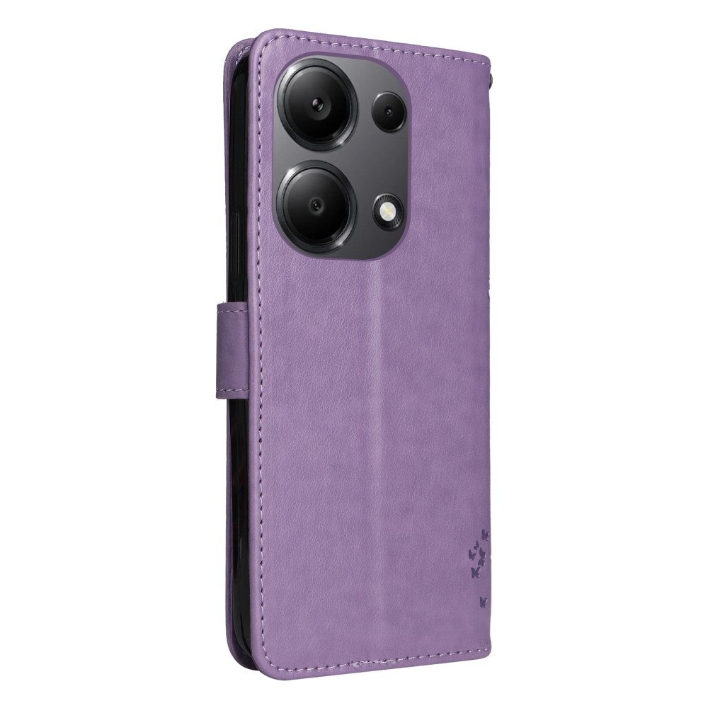 Fák könyv tokja Xiaomi Redmi Note 13 Pro 4G/Poco M6 Pro - világos lila