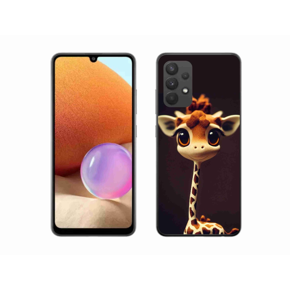 Gél védőhuzat mmCase Samsung Galaxy A32 4G - kis zsiráfhoz