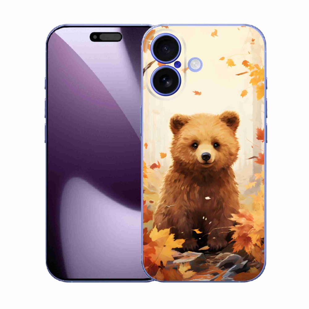 Zselés borítás mmCase iPhone 17 készülékhez - medve az erdőben
