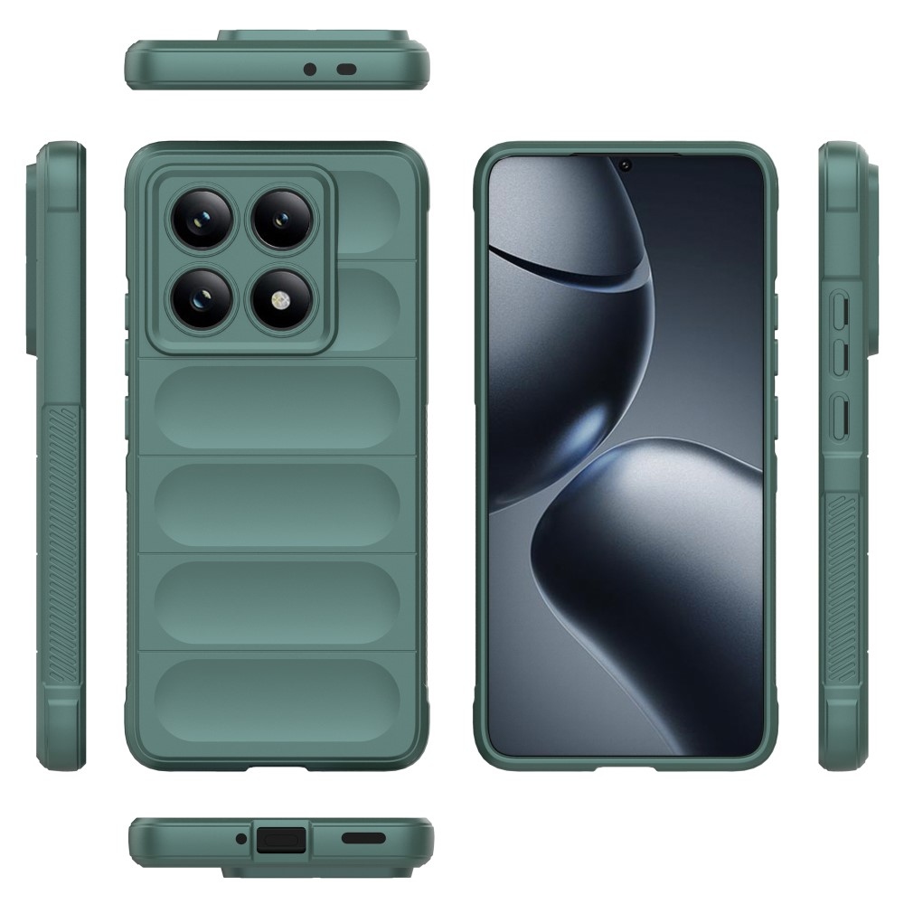 Rugg tartós zselés tok Xiaomi Redmi Note 14 Pro 5G/Poco X7 5G - zöld