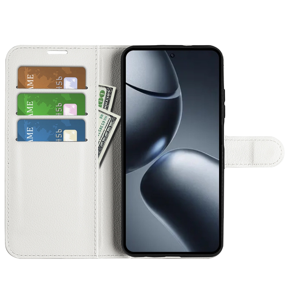 Litchi könyv tok a Xiaomi 15T Pro-hoz - fehér