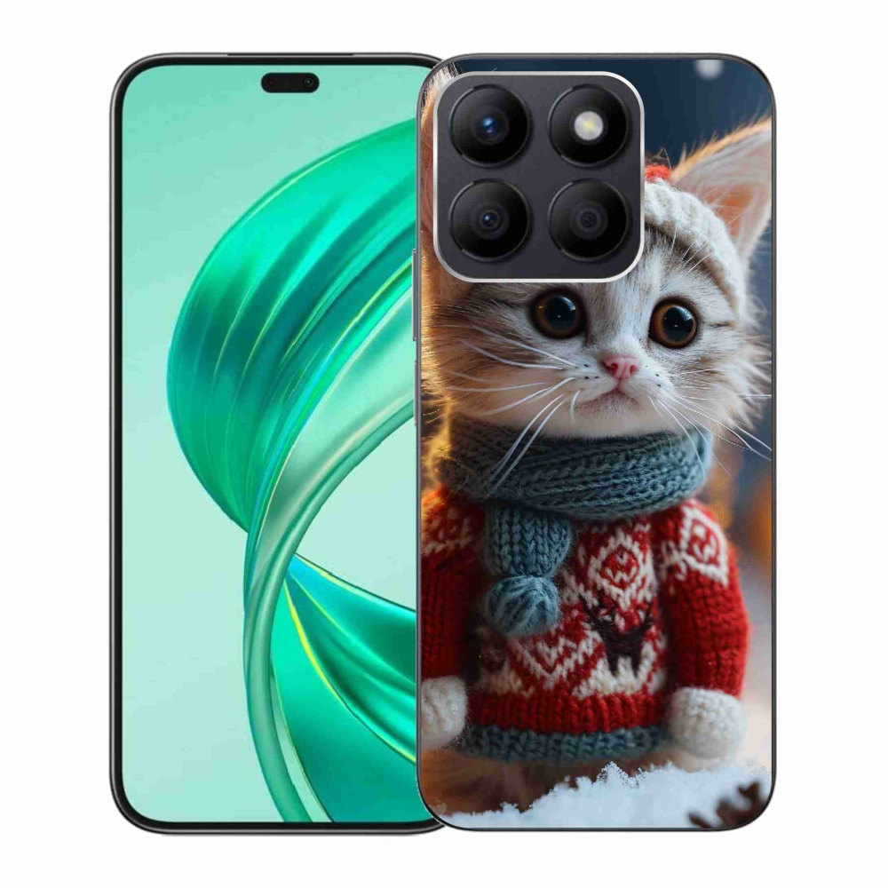 Gél borítás mmCase a Honor X8b készülékhez - cica pulóverben